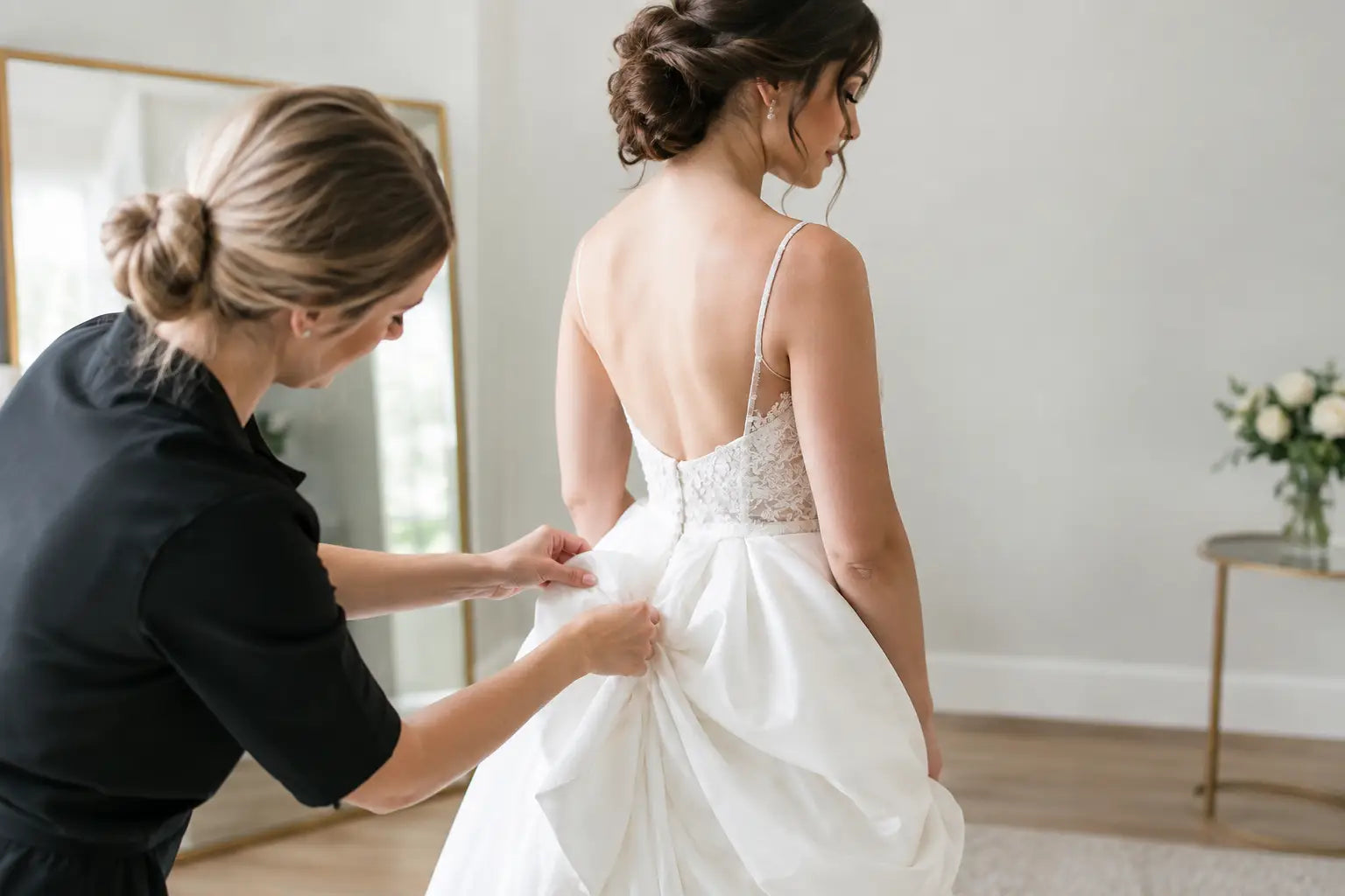 How to Bustle a Wedding Dress Without the Stress
